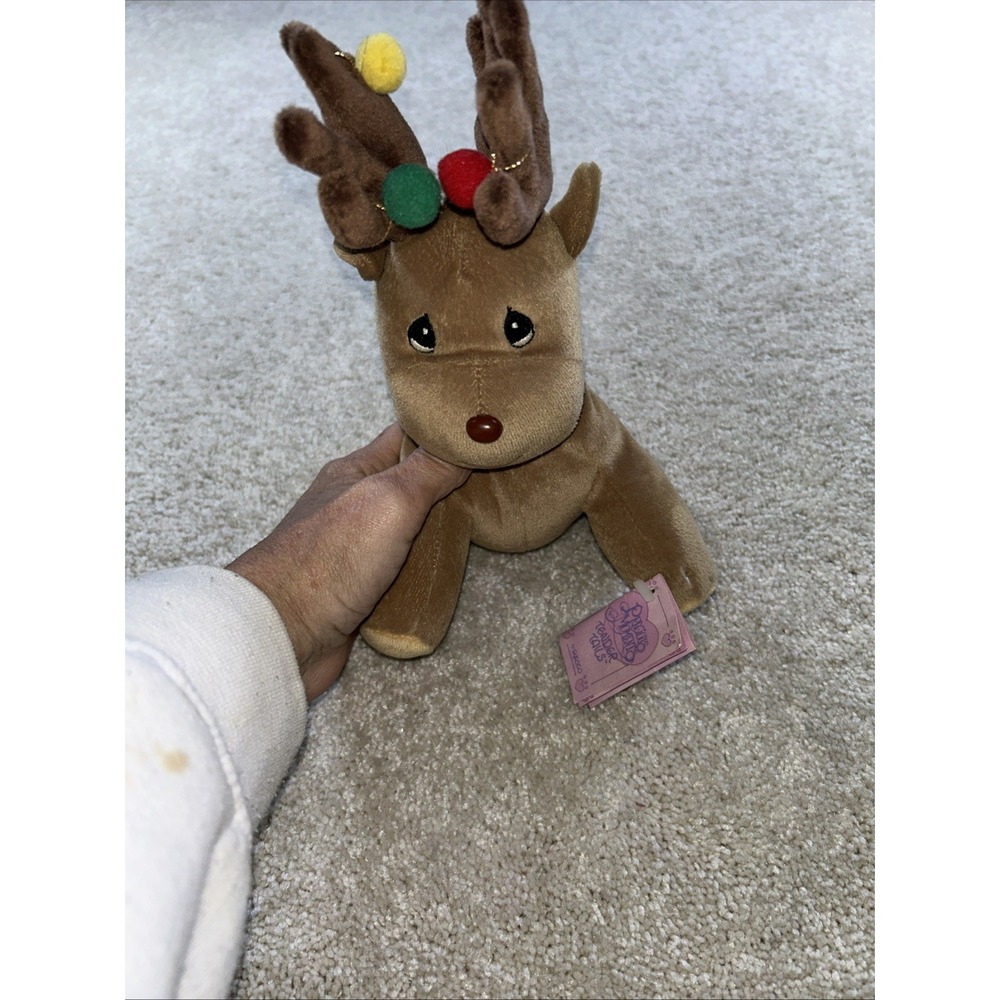 2002 Precious Moments Tender Tails Reindeer Plush Bean Bag 9" ~‎ New!